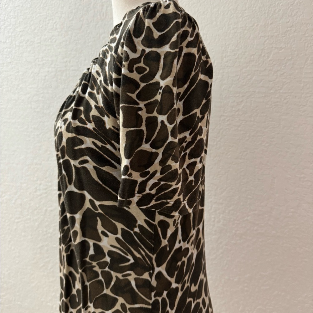 Laurel by Escada Vintage Animal Print Blouse Size 6 Designer Chic - Picture 6 of 13